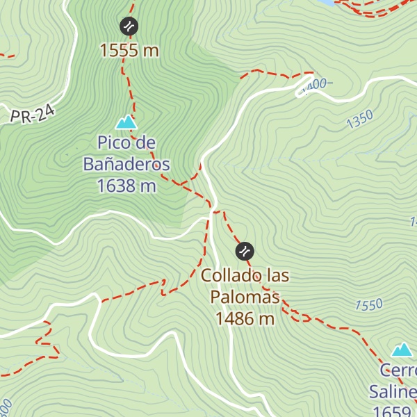Map of Refugio Puerto de la Hiruela