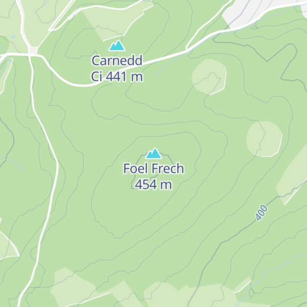 Map of Foel Frech