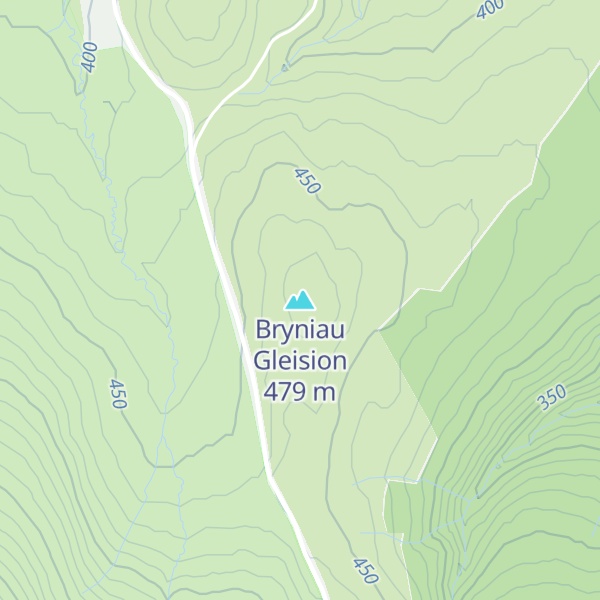 Map of Bryniau Gleision