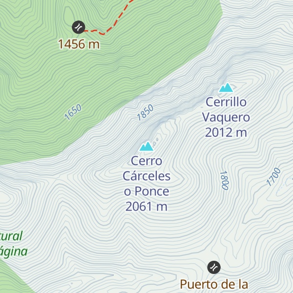 Map of Cerro Cárceles o Ponce