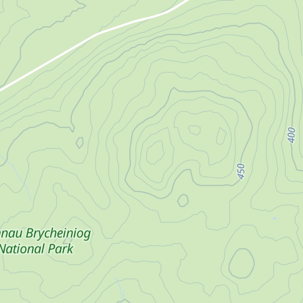 Map of Cadair Fawr
