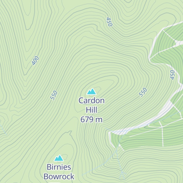 Map of Cardon Hill