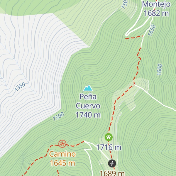 Map of Peña Cuervo