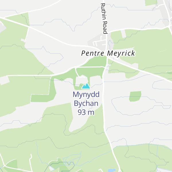 Map of Mynydd Bychan