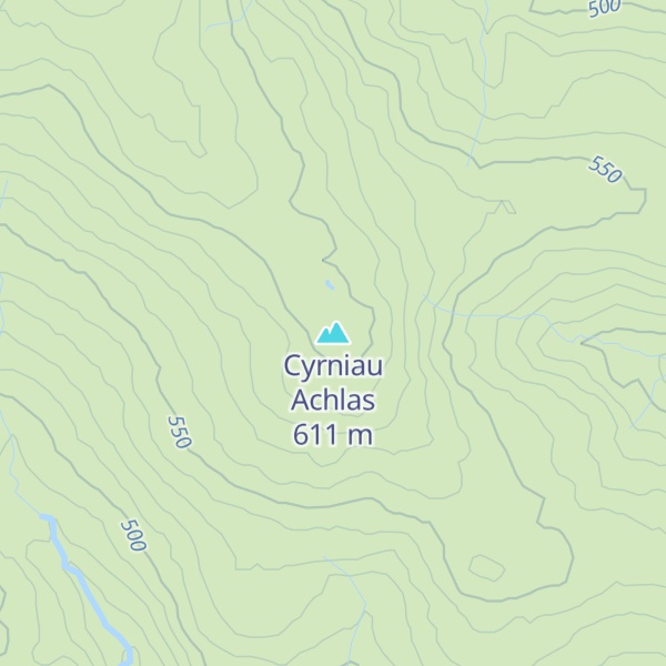 Map of Cyrniau Achlas