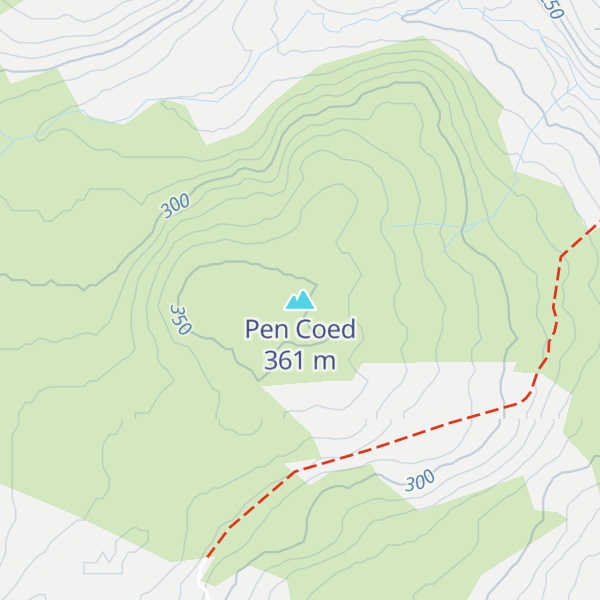 Map of Pen Coed