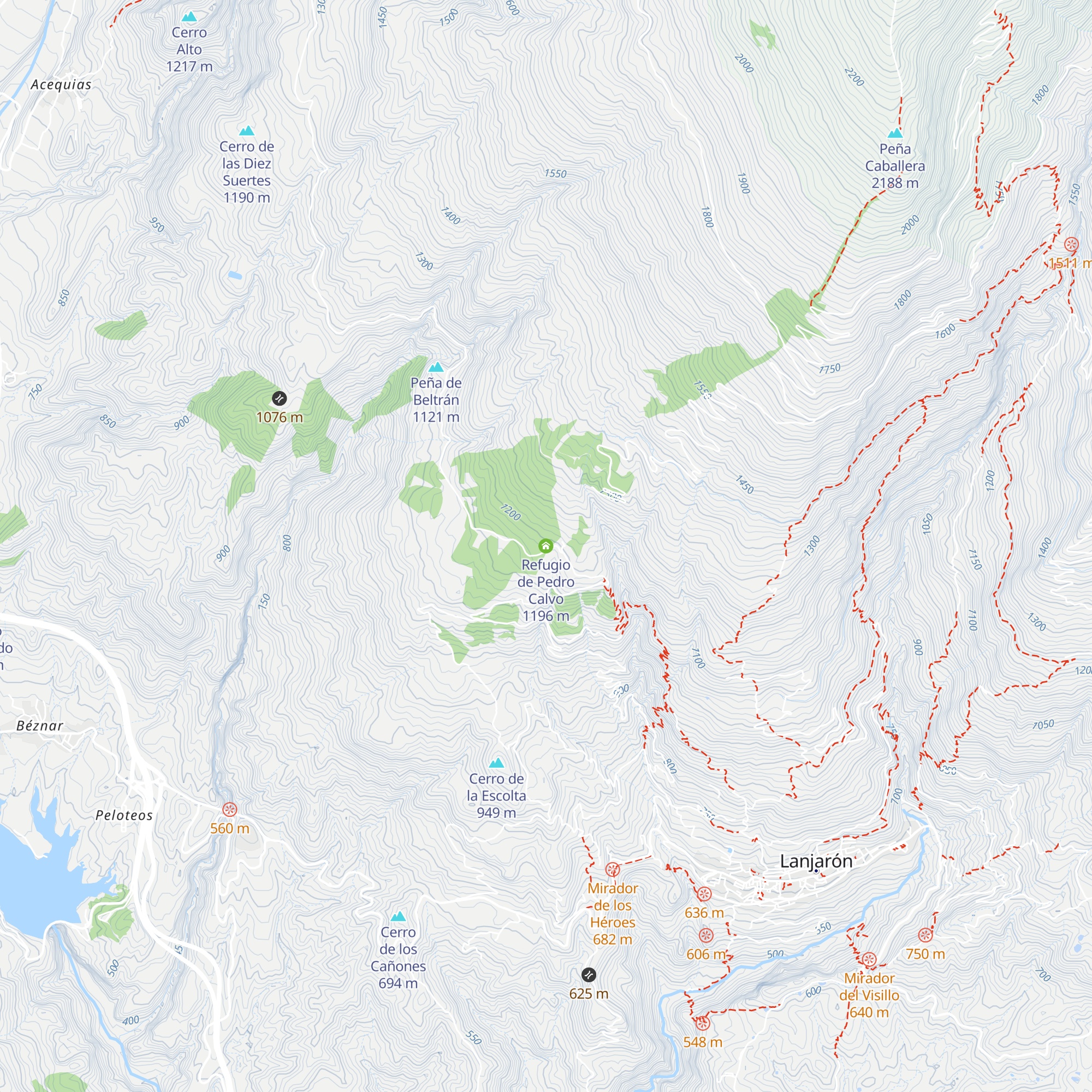 Refugio de Pedro Calvo map