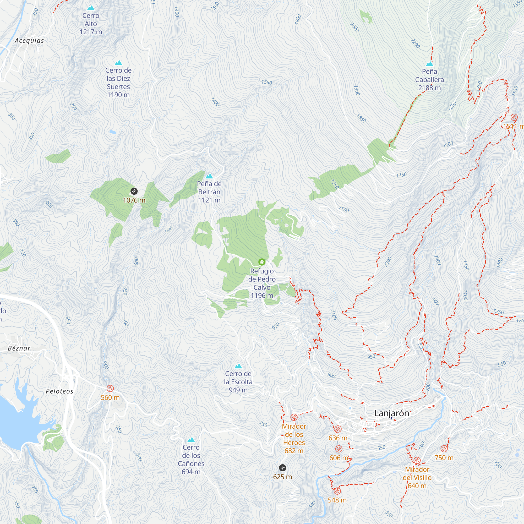 Refugio de Pedro Calvo map