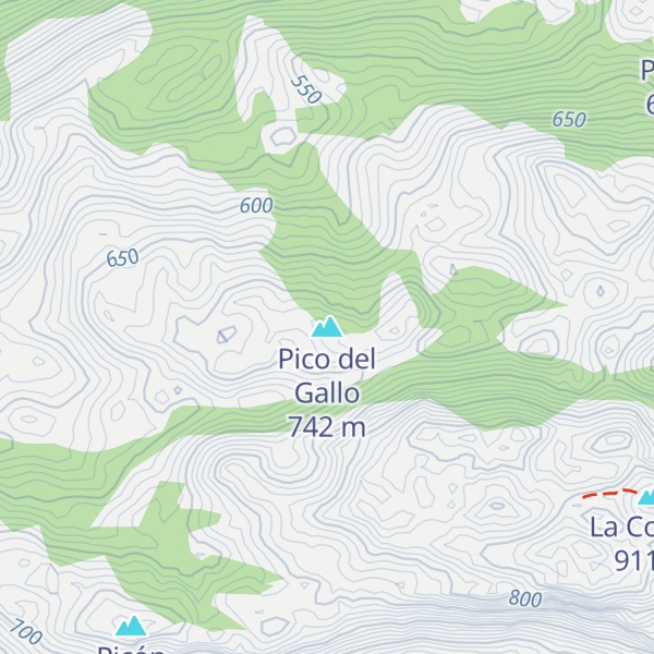 Map of Pico del Gallo