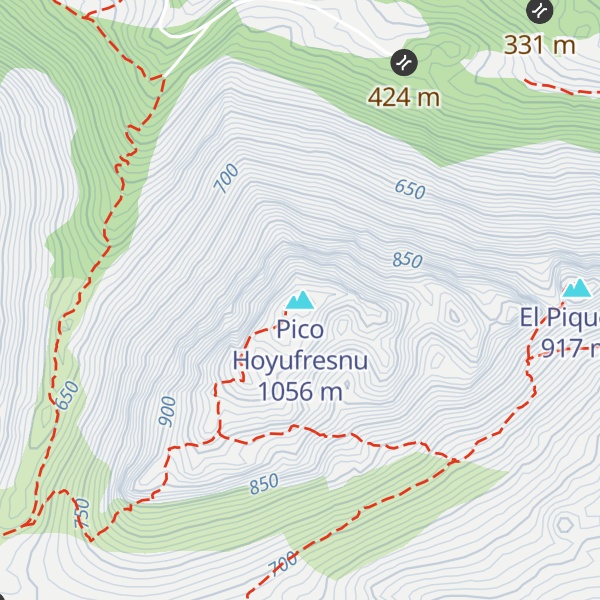 Map of Pico Hoyufresnu