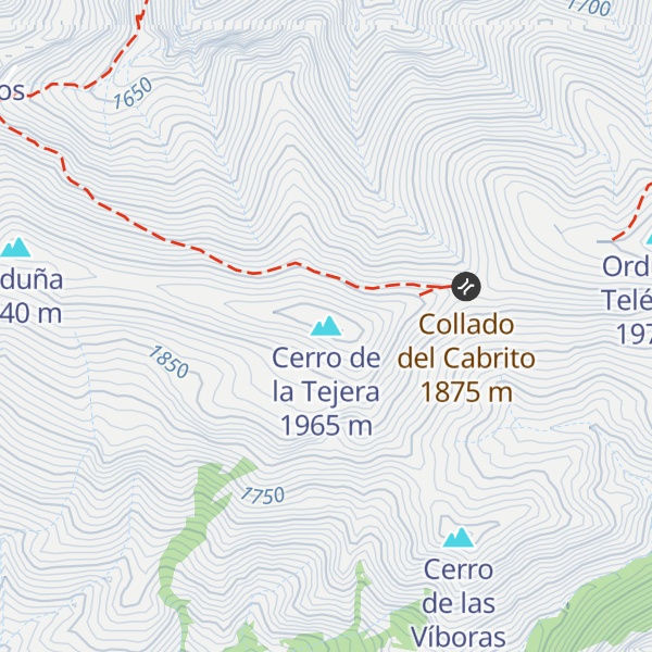 Map of Cerro de la Tejera