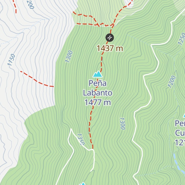 Map of Peña Parda