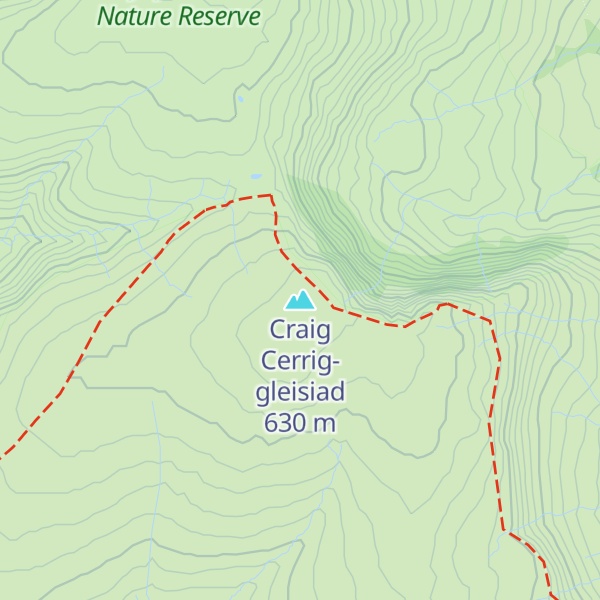 Map of Craig Cerrig-gleisiad