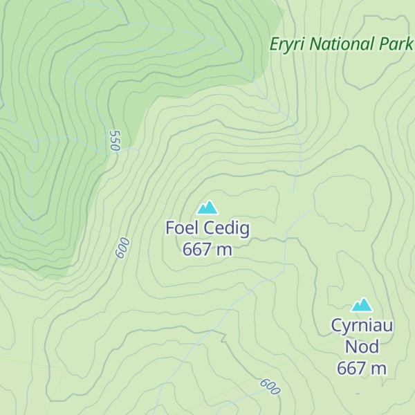 Map of Foel Cedig