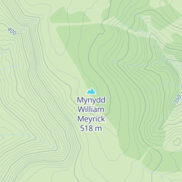 Map of Mynydd William Meyrick