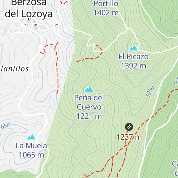 Map of Peña del Cuervo