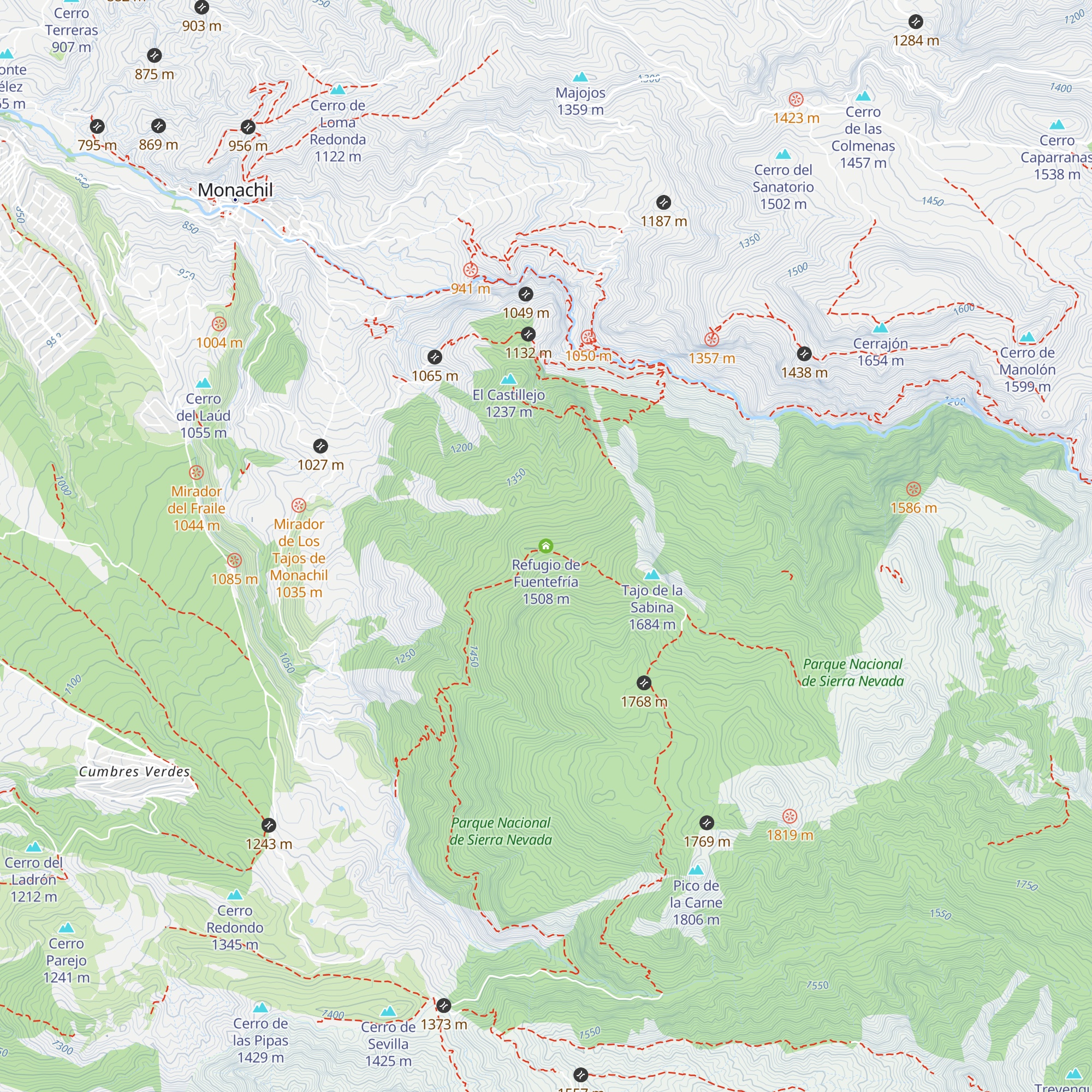 Refugio de Fuentefría map