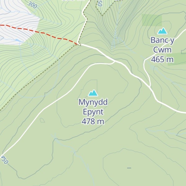 Map of Mynydd Epynt