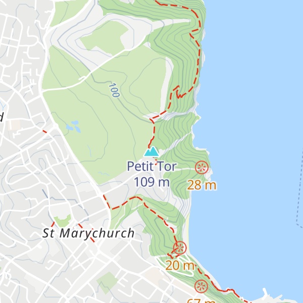 Map of Petit Tor