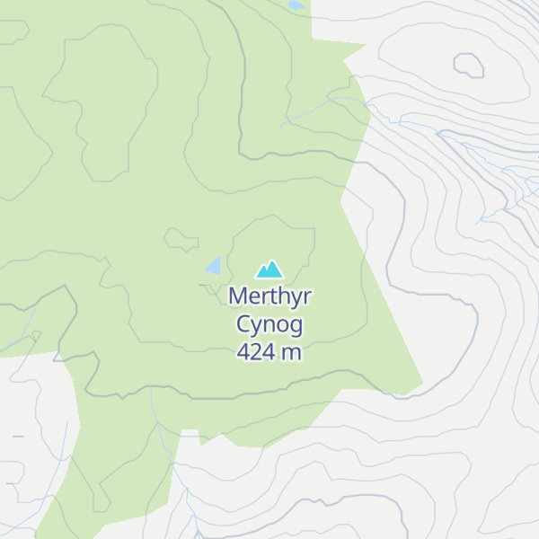 Map of Merthyr Cynog