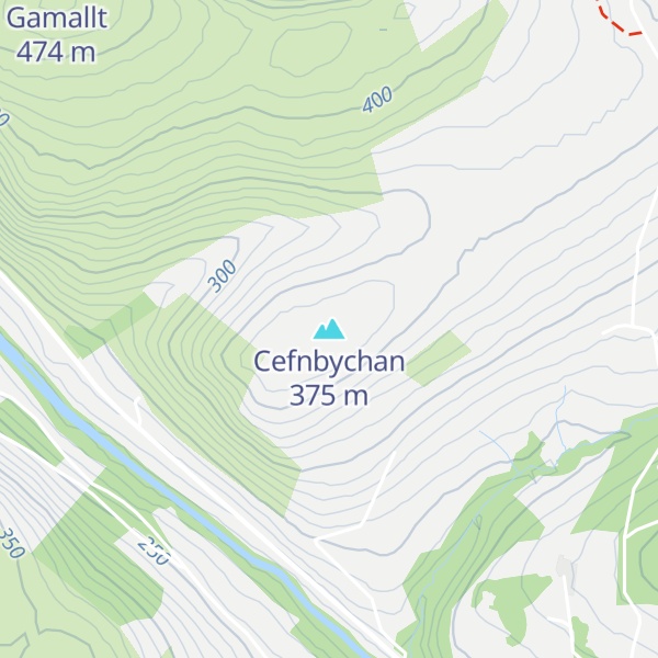Map of Cefnbychan