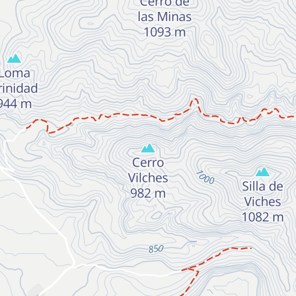 Map of Cerro Vilches