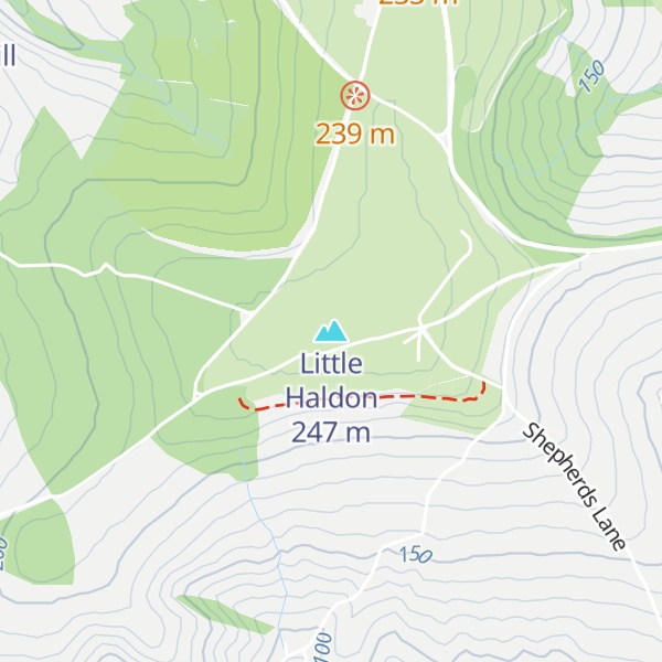 Map of Little Haldon