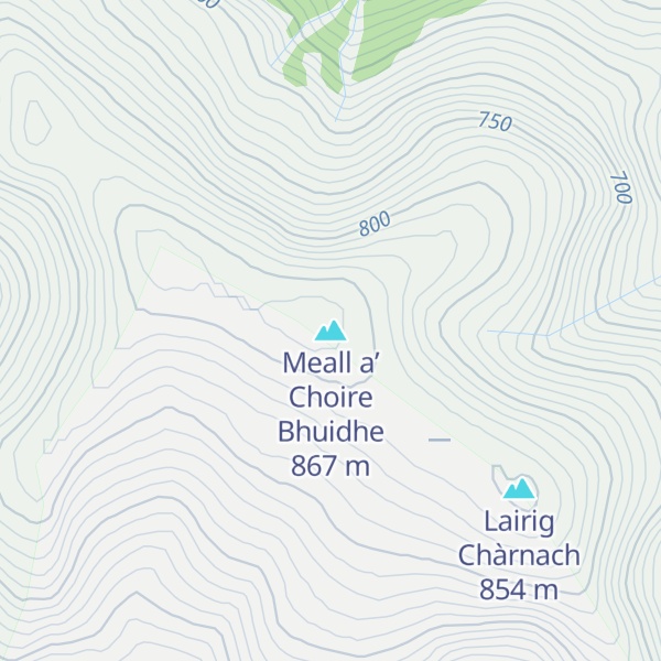 Map of Meall a’ Choire Bhuidhe