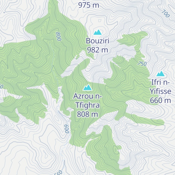 Map of Azrou n-Tfighra