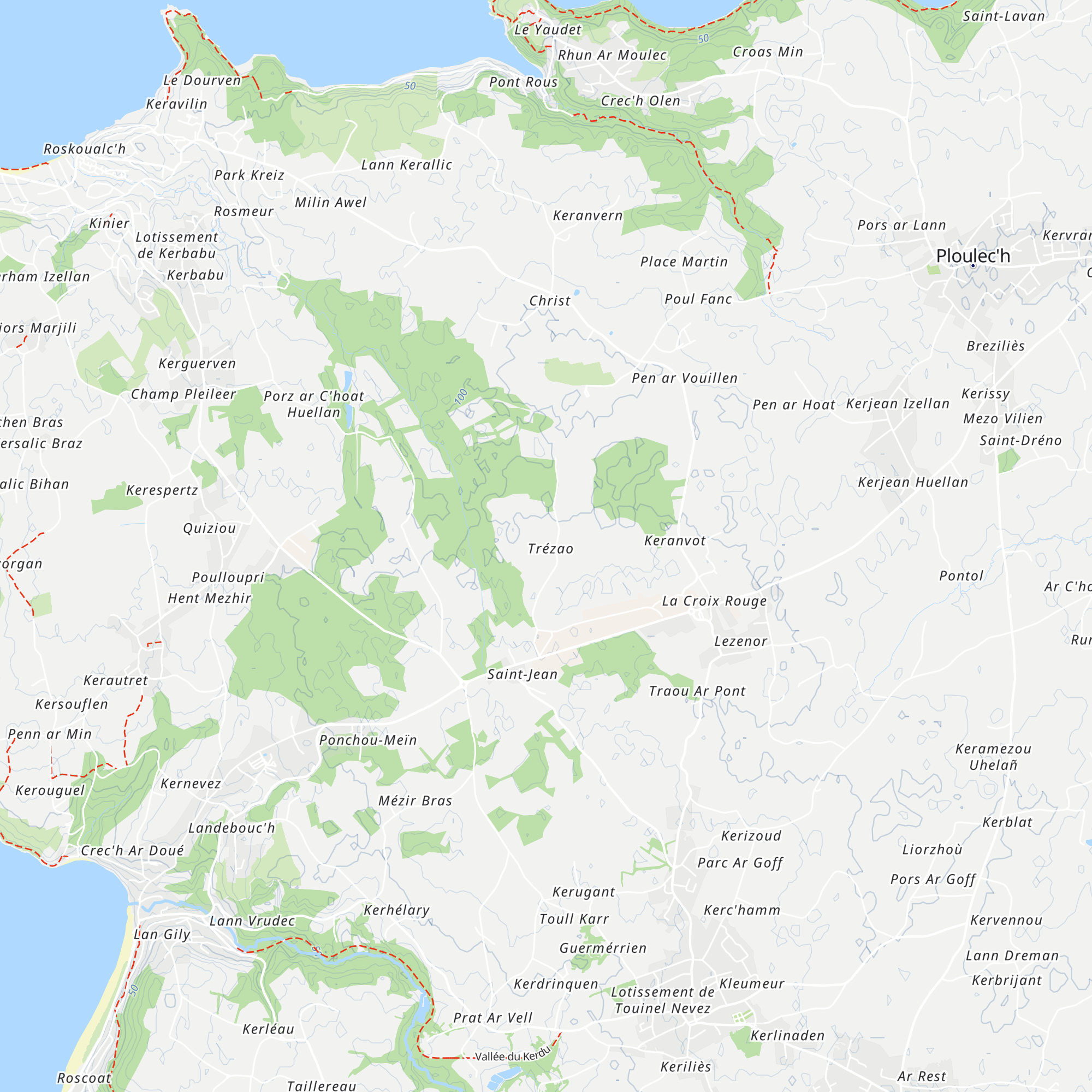 Gîte Ty Coz Bian map