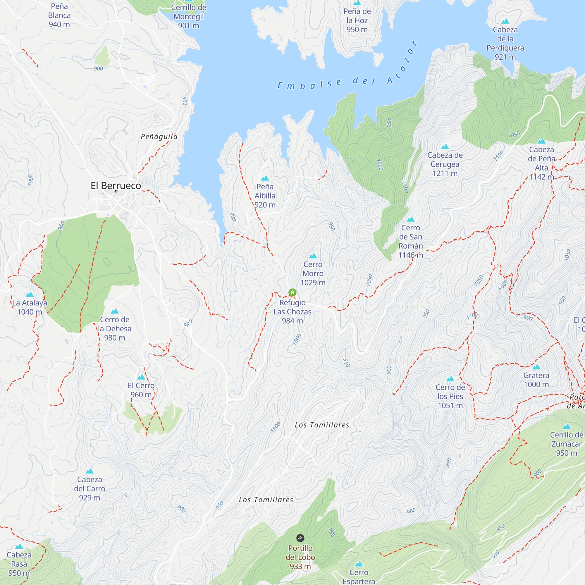 Refugio Las Chozas map