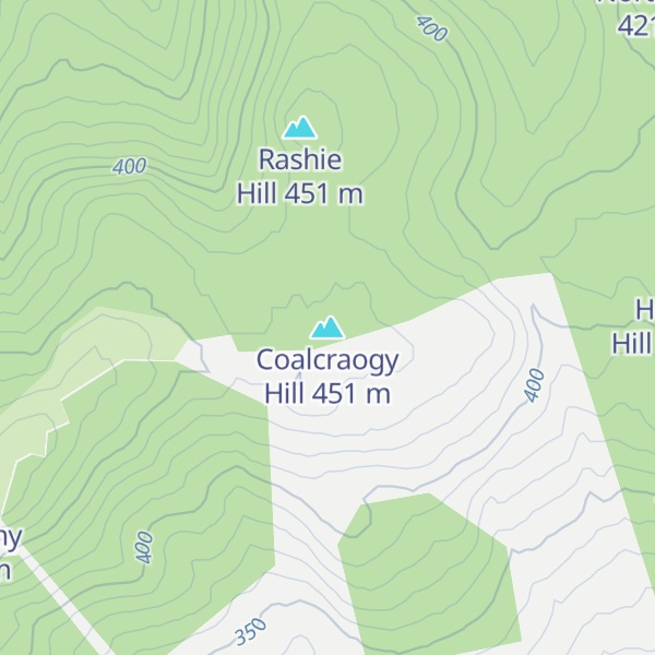 Map of Coalcraogy Hill