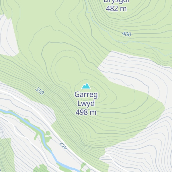 Map of Garreg Lwyd