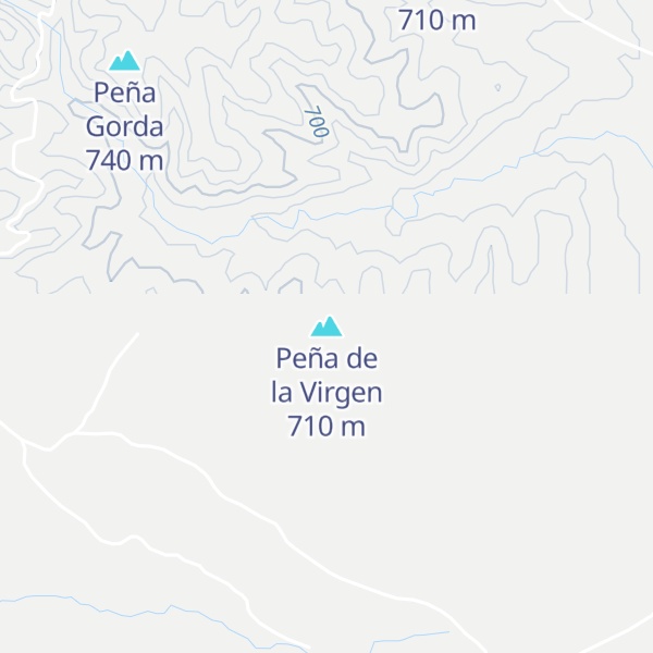 Map of Peña de la Virgen