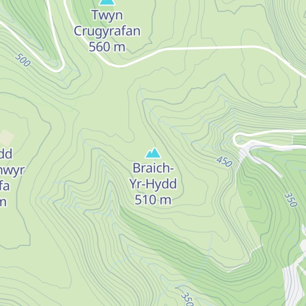 Map of Braich-Yr-Hydd