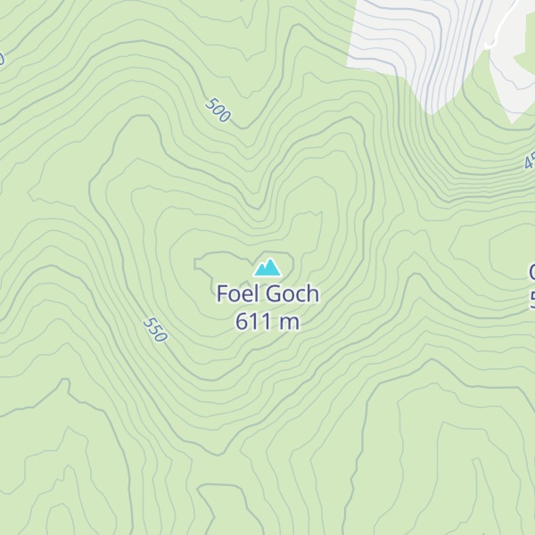Map of Foel Goch