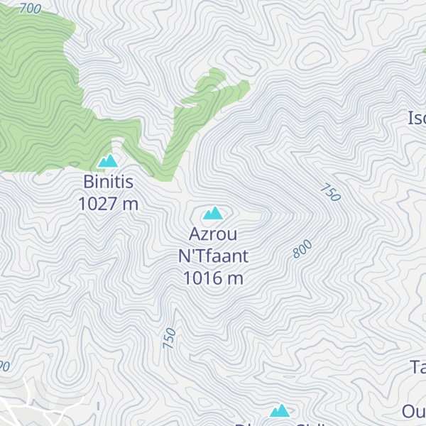 Map of Azrou N'Tfaant