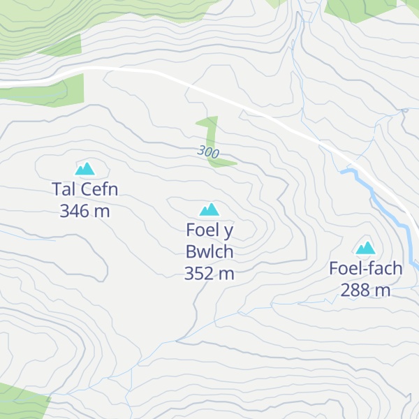 Map of Foel y Bwlch
