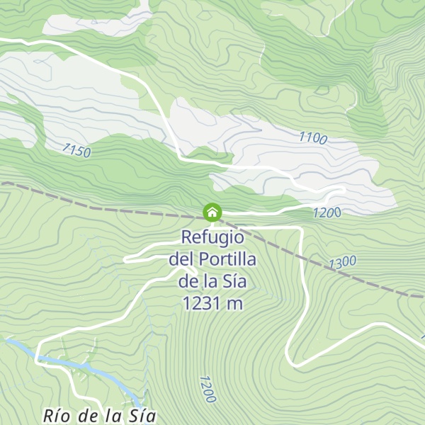 Map of Refugio del Portilla de la Sía