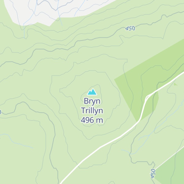 Map of Bryn Trillyn