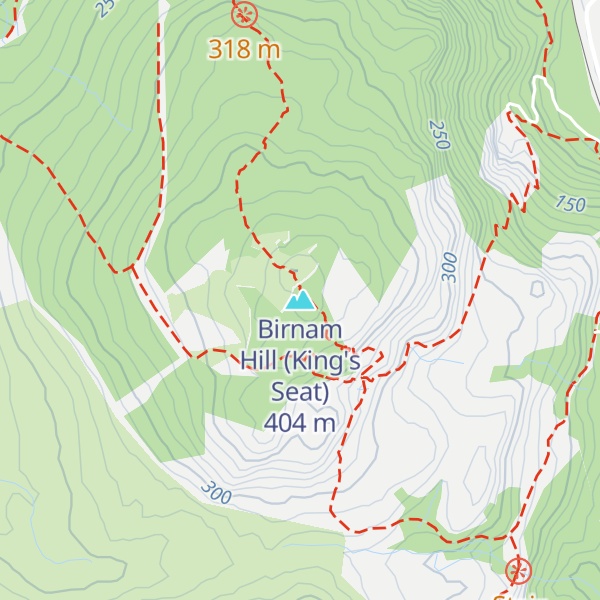 Map of Birnam Hill (King's Seat)