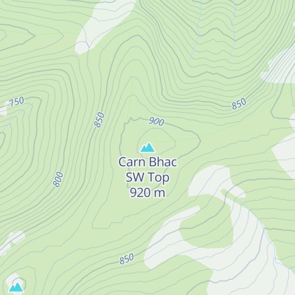 Map of Carn Bhac SW Top