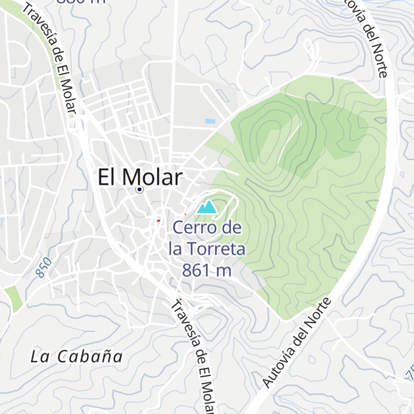 Map of Cerro de la Torreta