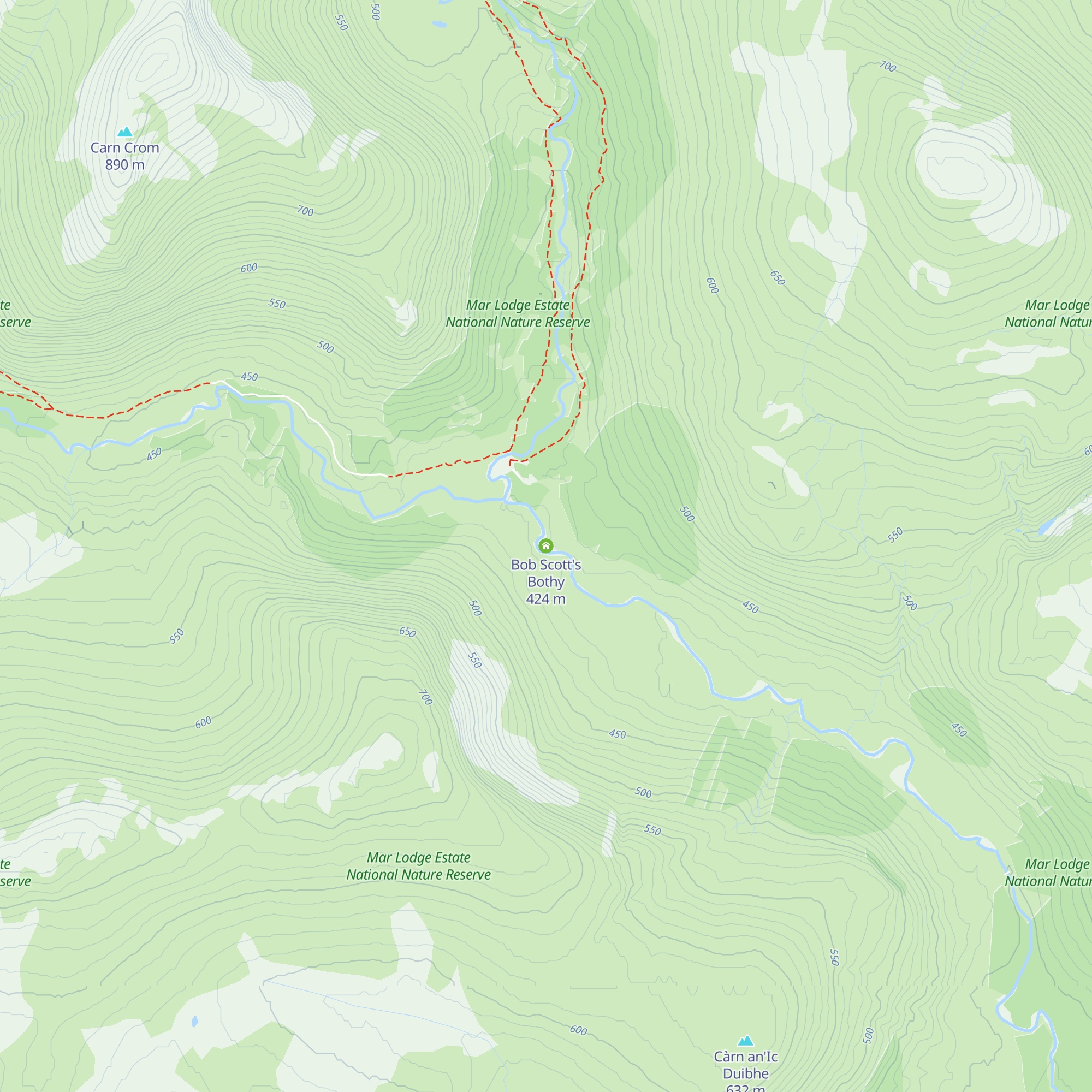 Bob Scott's Bothy map