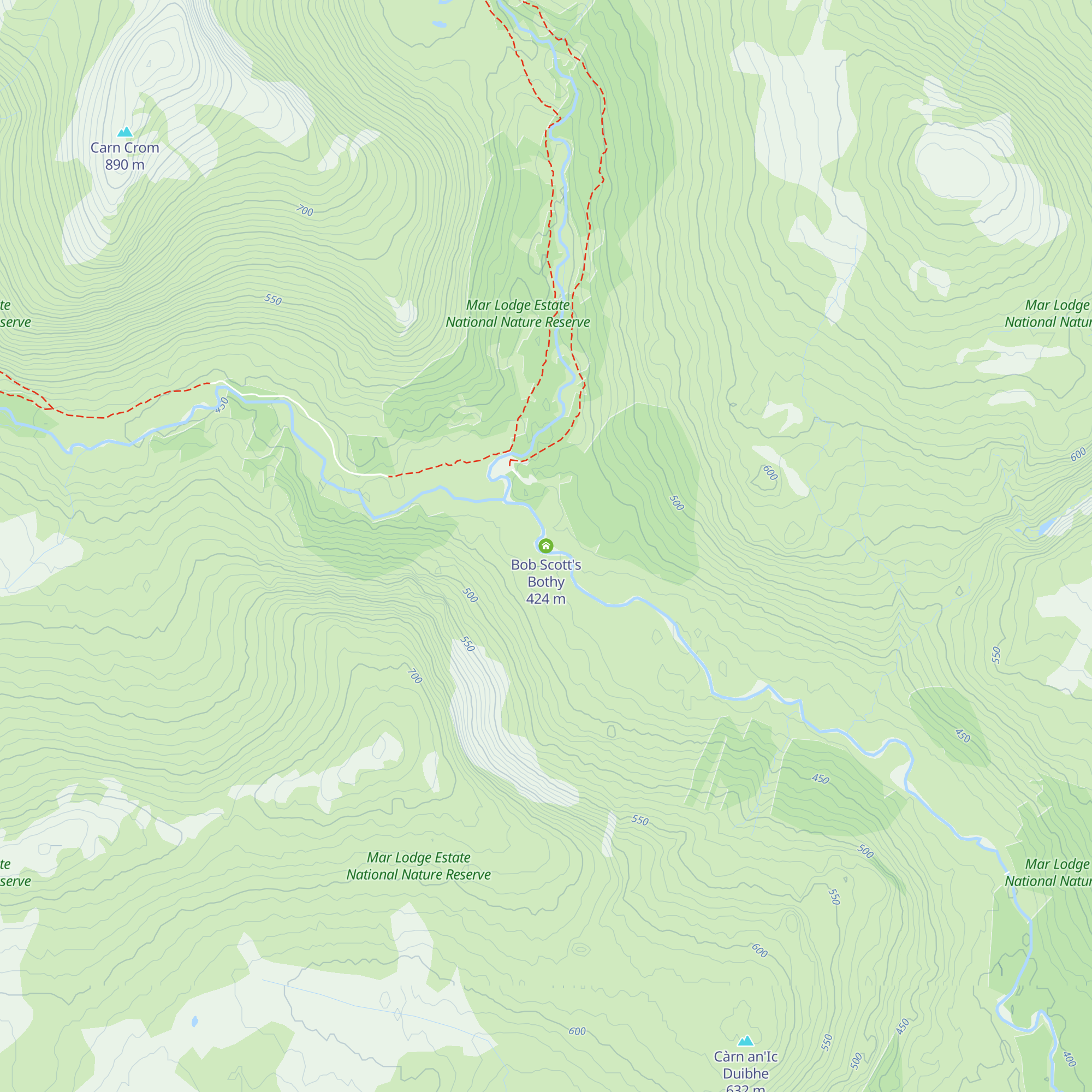 Bob Scott's Bothy map