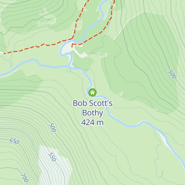 Map of Bob Scott's Bothy