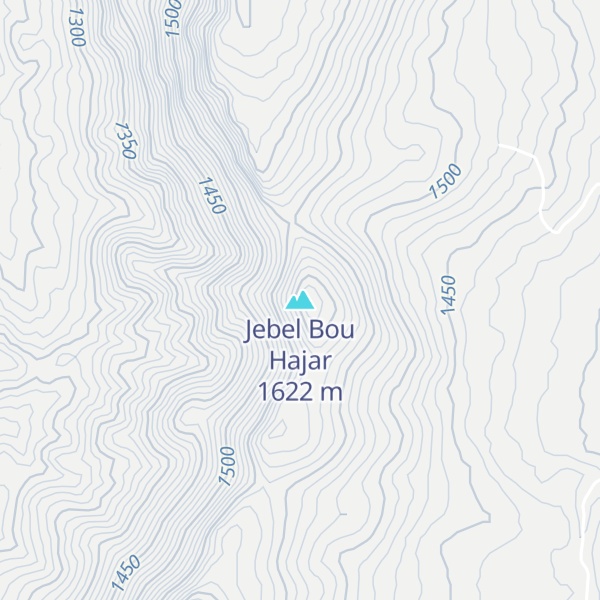 Map of Jebel Bou Hajar