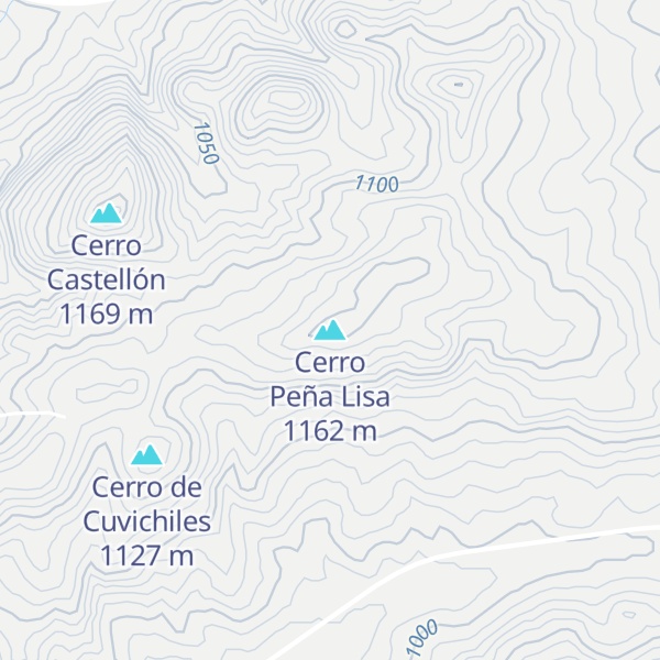 Map of Cerro Peña Lisa