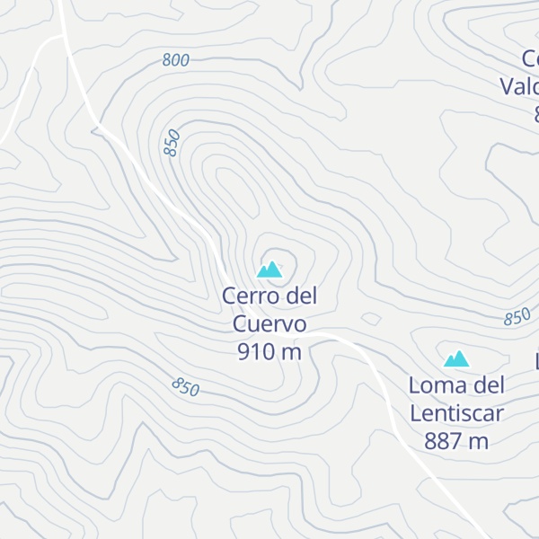 Map of Cerro del Cuervo