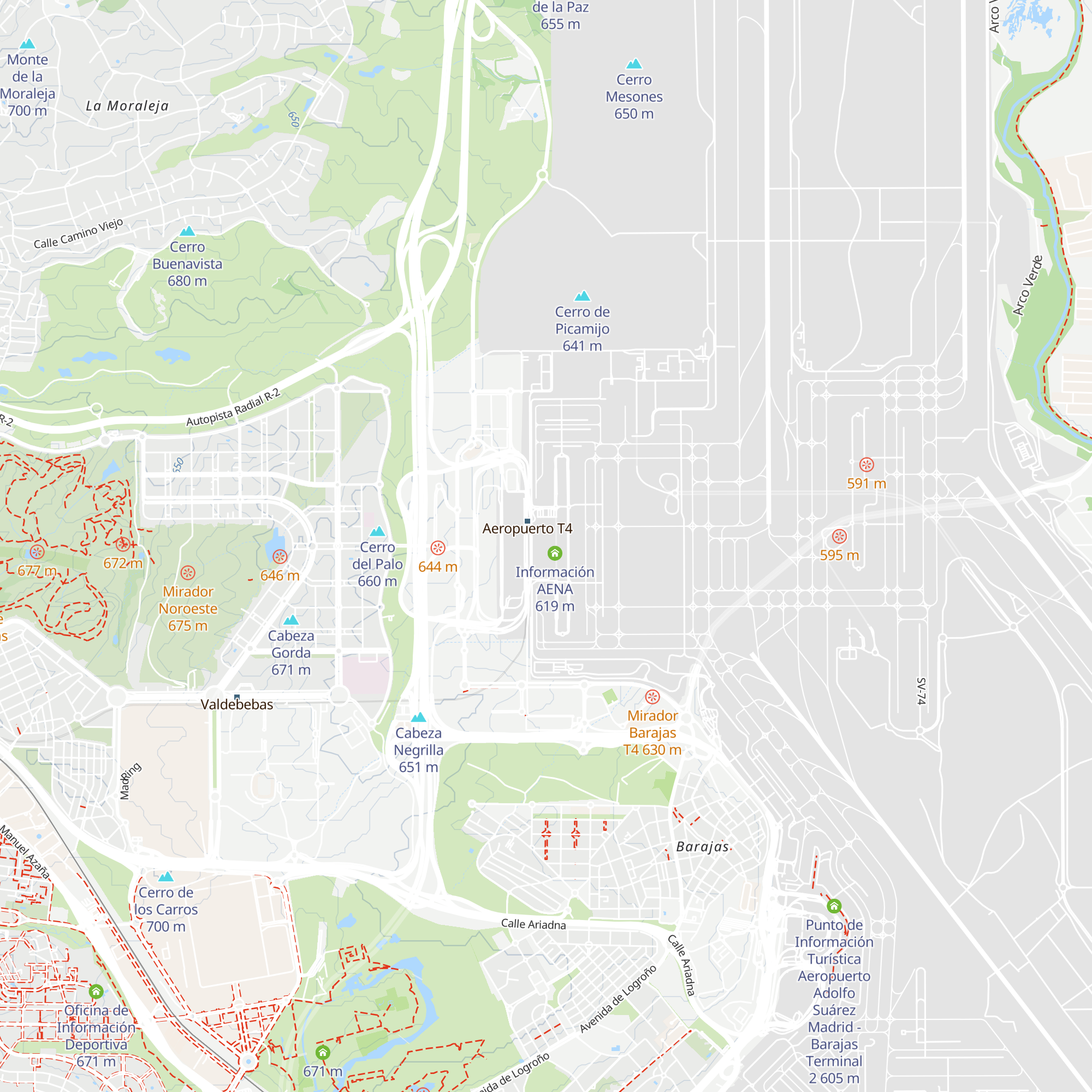 Punto de Información Turística Aeropuerto Adolfo Suárez Madrid - Barajas T4 map